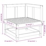 vidaXL Záhradná rohová pohovka biela masívna borovica – Obrázok 7