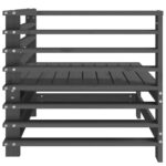 vidaXL Záhradné rohové pohovky 2 ks sivé masívna borovica – Obrázok 5