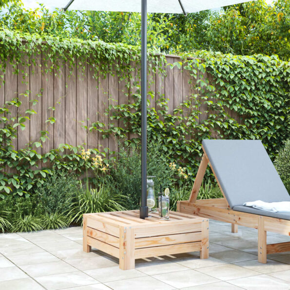 vidaXL Kryt na stojan na slnečník masívna borovica – Obrázok 3