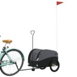 vidaXL Vozík za bicykel, čierny 30 kg, železo – Obrázok 3