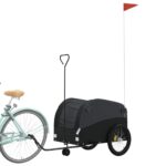 vidaXL Vozík za bicykel, čierny 45 kg, železo – Obrázok 3