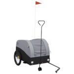 vidaXL Vozík za bicykel, čierno sivý 45 kg, železo – Obrázok 2