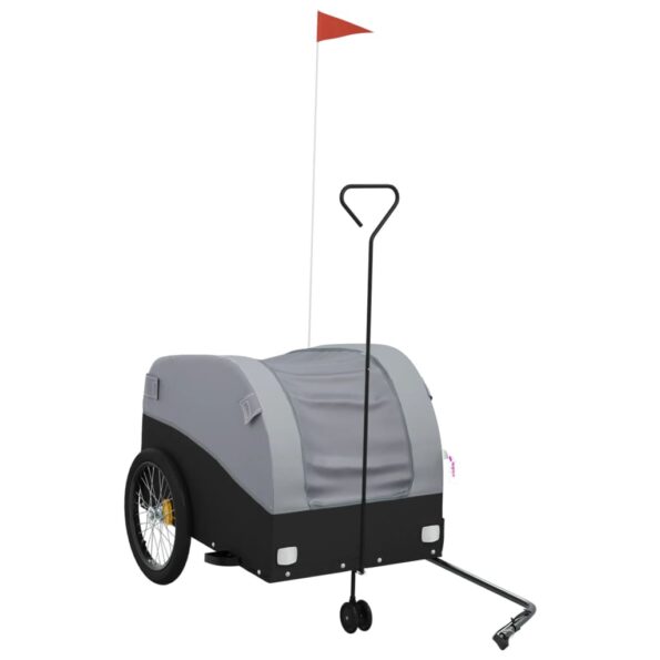 vidaXL Vozík za bicykel, čierno sivý 45 kg, železo – Obrázok 2