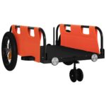 vidaXL Príves na bicykel, oranžový, oxfordská látka, železo – Obrázok 4