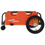 vidaXL Príves na bicykel, oranžový, oxfordská látka, železo – Obrázok 6