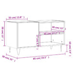 vidaXL Skrinka na platne čierna 85x38x48 cm kompozitné drevo – Obrázok 9