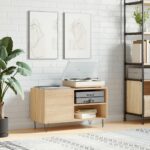 vidaXL Skrinka na platne dub sonoma 85x38x48 cm kompozitné drevo