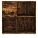 vidaXL Skrinka na platne dymový dub 84,5x38x48 cm kompozitné drevo – Obrázok 4