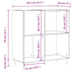 vidaXL Skrinka na platne dymový dub 84,5x38x48 cm kompozitné drevo – Obrázok 10