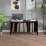 vidaXL Skrinka na platne hnedý dub 100x38x48 cm kompozitné drevo – Obrázok 3