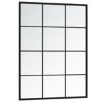 vidaXL Nástenné zrkadlá 2 ks čierne 80x60 cm kov – Obrázok 4