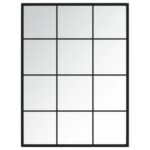 vidaXL Nástenné zrkadlá 2 ks čierne 80x60 cm kov – Obrázok 5