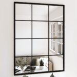 vidaXL Nástenné zrkadlá 2 ks čierne 80x60 cm kov