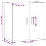 vidaXL Nástenná skrinka dub sonoma 60x31x60 cm kompozitné drevo – Obrázok 12