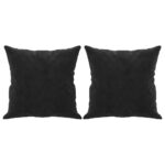 vidaXL 2-miestna pohovka s vankúšmi čierna 140 cm zamat – Obrázok 5