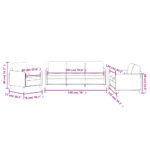 vidaXL 3-dielna sedacia súprava tmavosivá zamat – Obrázok 8