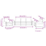 vidaXL 3-dielna sedacia súprava s vankúšmi tmavozelená zamat – Obrázok 8