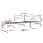 vidaXL Záhr. pohovka 3-miestna vosková hnedá borovicový masív – Obrázok 12