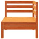 vidaXL Záhr. pohovka 3-miestna vosková hnedá borovicový masív – Obrázok 6