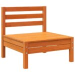 vidaXL Záhr. pohovka 3-miestna vosková hnedá borovicový masív – Obrázok 7