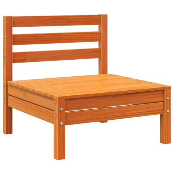 vidaXL Záhr. pohovka 3-miestna vosková hnedá borovicový masív – Obrázok 7