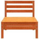 vidaXL Záhr. pohovka 3-miestna vosková hnedá borovicový masív – Obrázok 8