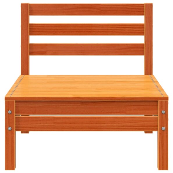 vidaXL Záhr. pohovka 3-miestna vosková hnedá borovicový masív – Obrázok 8