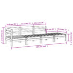 vidaXL Záhradná pohovka 4-miestna masívny douglas – Obrázok 12