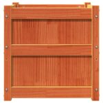 vidaXL Záhradný kvetináč voskový hnedý 50x50x50 cm masívna borovica – Obrázok 6