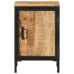 vidaXL Kúpeľňová skrinka 40x30x60 cm masívne mango a železo – Obrázok 3