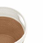 vidaXL Úložné koše 2 ks hnedé a biele Ø24x18 cm bavlna – Obrázok 7