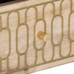 vidaXL TV skrinka 100x33x46 cm, mangový masív – Obrázok 8