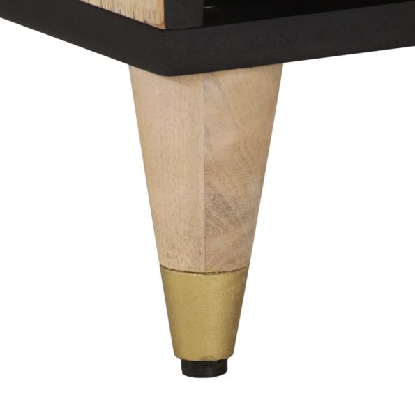 vidaXL TV skrinka 100x33x46 cm, mangový masív – Obrázok 9
