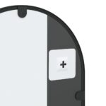 vidaXL Nástenné zrkadlo čierne 30x60 cm oblúkové železné – Obrázok 6