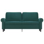 vidaXL 2-miestna pohovka tmavozelená 140 cm zamat – Obrázok 3