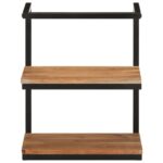 vidaXL Nástenná polička 40x30x50 cm masívne akáciové drevo a železo – Obrázok 2