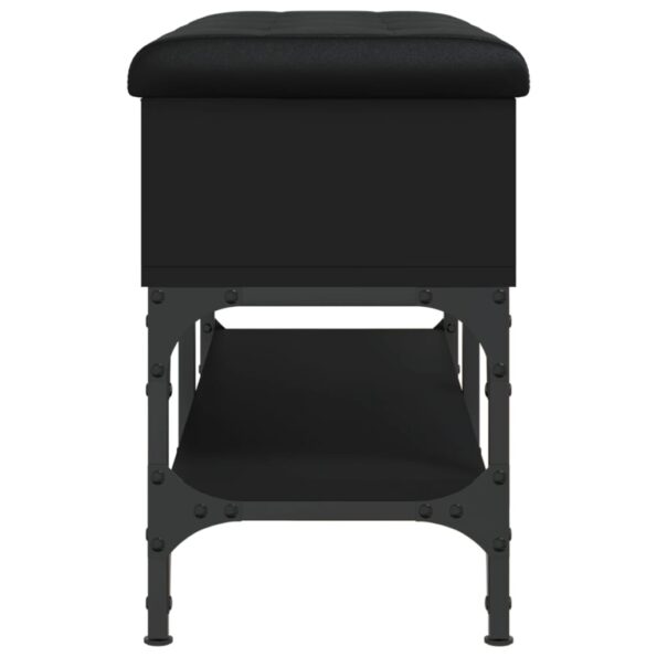 vidaXL Lavička na topánky čierna 82x32x45 cm kompozitné drevo – Obrázok 7