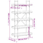 vidaXL Knižnica 5 políc hnedý dub 100x33x180,5 cm kompozitné drevo – Obrázok 9