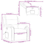 vidaXL Masážne sklápacie kreslo vínovo červené zamatové – Obrázok 12