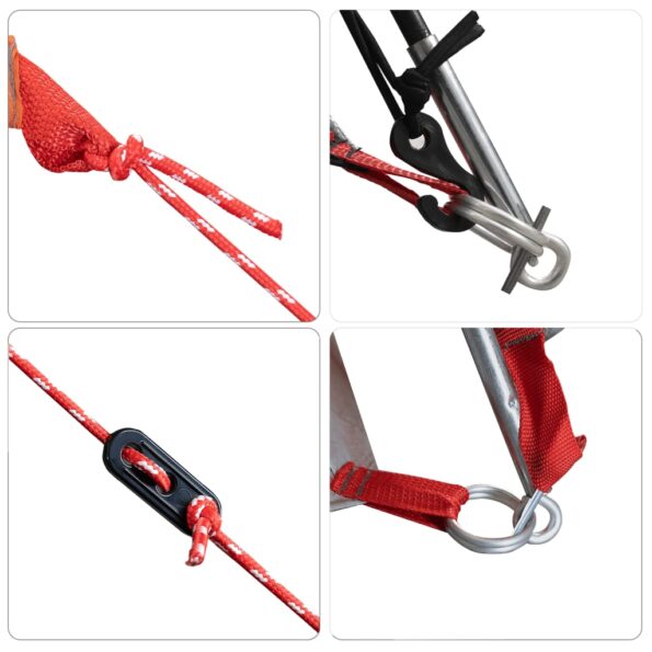 vidaXL Kempingový stan, 12 osôb, sivo oranžový, vodoodolný – Obrázok 12