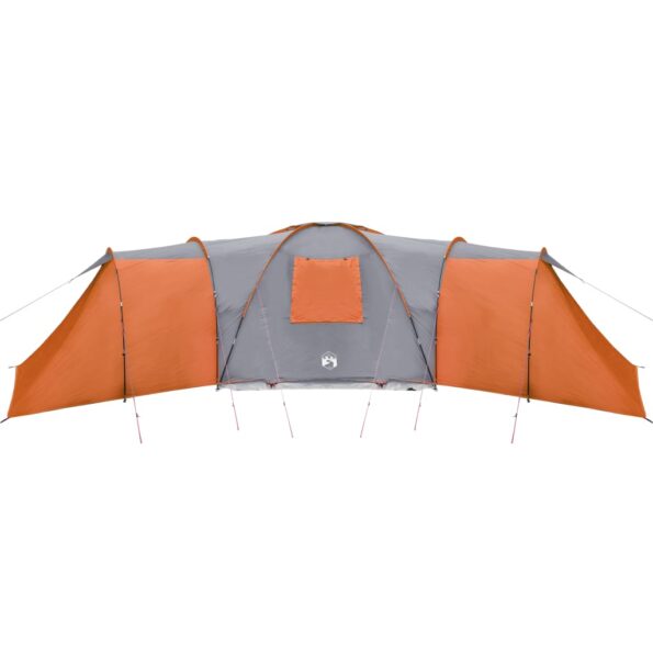 vidaXL Kempingový stan, 12 osôb, sivo oranžový, vodoodolný – Obrázok 10