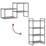 vidaXL Nástenné police 4 ks sivé sonoma 60x40x1,5 cm kompozitné drevo – Obrázok 8