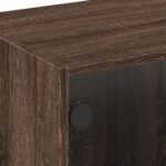 vidaXL Konferenčný stolík sklenené dvierka hnedý dub 68x50x42 cm – Obrázok 9
