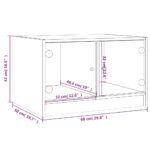 vidaXL Konferenčný stolík sklenené dvierka hnedý dub 68x50x42 cm – Obrázok 11