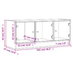 vidaXL TV skrinka so sklenenými dvierkami dub sonoma 102x37x42 cm – Obrázok 12