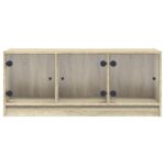 vidaXL TV skrinka so sklenenými dvierkami dub sonoma 102x37x42 cm – Obrázok 6