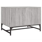 vidaXL Konferenčný stolík sklenené dvierka sivý sonoma 68,5x50x50 cm – Obrázok 7