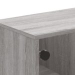 vidaXL Konferenčný stolík sklenené dvierka sivý sonoma 68,5x50x50 cm – Obrázok 8