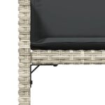 vidaXL Záhradné stoličky s vankúšmi 4 ks svetlosivé polyratan – Obrázok 10