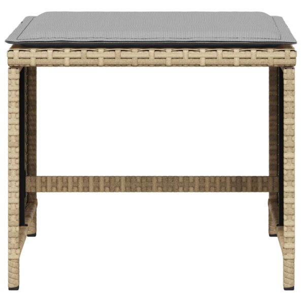 VXL8721012236219_g_en_hd_3.jpg vidaXL Záhradné taburetky vankúše 4ks mix béžovej 41x41x36cm polyratan – Obrázok 5